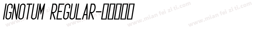 Ignotum Regular字体转换